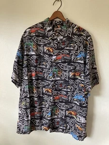 Art Of Eddy Y By Reyn Spooner XL Button Up Hawaiian Shirt Surfer HOT ROD flames - Picture 1 of 5