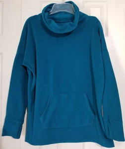 Cuddl Duds Fleecewear with Stretch Women Size M Teal Blue Lounge Tunic w/ Pocket - Picture 1 of 9