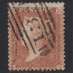 T35_15 GB QV 1856 1d RED-BROWN PLATE 38 SG29-C8(1) NH GU BRISTOL 134 MISPERF - Picture 1 of 2
