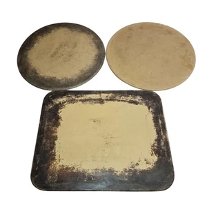 Pietra da forno rettangolare Pampered Chef 12" x 15" + pietre per pizza rotonde 13" - Foto 1 di 8