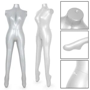 Manichino modello donna flessibile corpo intero gonfiabile portatile forma vestito - Foto 1 di 12