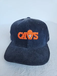 Vintage Cleveland Cavaliers Corduroy  NBA Blue Hat Old Logo Snapback  - Picture 1 of 4
