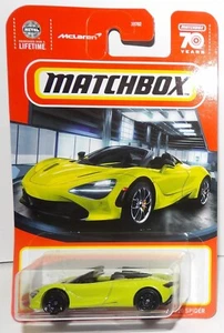 Matchbox 2023 MCLAREN 720 SPIDER 70 anni serie giallo fluo NUOVO - Foto 1 di 7