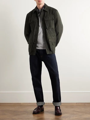 Field Leather Jacket for Men Black Pure Suede Custom Made Size S M L XXL 3XL 4XL - Image 1 of 4