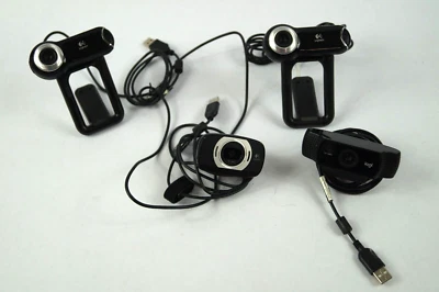 LOT (4) LogiTech Home laptop PC Cameras w USB Power Cords Black WORKING D321 - Image 1 of 4