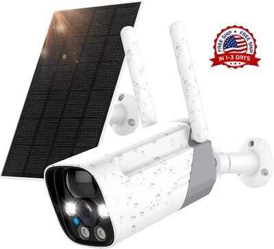 2K Camara Solar Inalambrica De Seguridad Wifi IP66 Para Casas Exterior Con Audio - Image 1 of 4