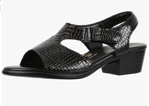 SAS Suntimer-C Womens Black Croc Sandal Size 9M, New in Box - Picture 1 of 8