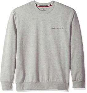 Mens Tommy Hilfiger Sweatshirt French Terry Long Sleeve Crew Pullover NEW - Picture 1 of 9