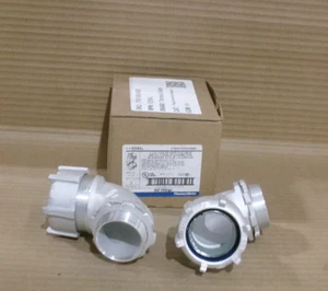 New Box of 2 Thomas & Betts 5256AL 1 1/2" Liquitight 90° Angle Metal Conduit AK - Picture 1 of 3