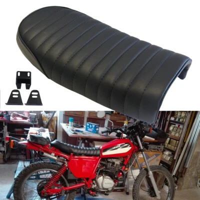 For Honda XR500R CB125S CB550 CL350 CL450 Motorcycle Retro Cafe Racer Seat Flat - Image 1 of 4