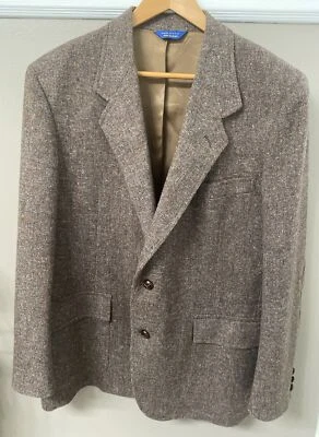 Blazer de tweed de lana marrón Pendleton para hombre traje deportivo abrigo parches en el codo talla 44 EE. UU. Foto 1 de 4