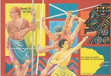 Brazil 1995 Souvenir Sheet #2565 Death of Zumbi Dos Palmares, 300th Anniv. - MNH