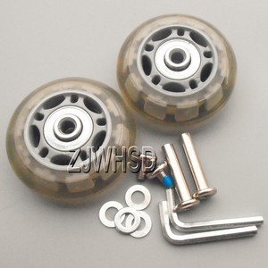 Luggage Suitcase Replacement Wheels OD 60 (2.36") ID 6 W 22 Axles 30 Repair Set
