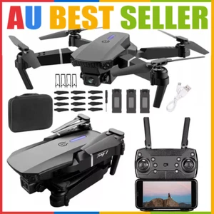 4K Drone Dual HD Camera Drones WiFi Foldable Quadcopter W/3 Batteries Xmas Gifts - Picture 1 of 11