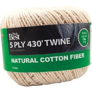 (24)-Do it Best 5-Ply x 430 Ft. 100% Natural All Cotton Twine String 705883 - Picture 1 of 1