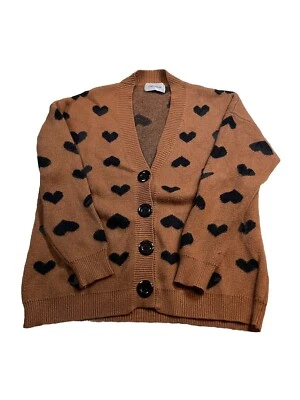 Raro Suéter UWOOHolic Marrón con Corazones Unisex Mujer’s Mediano UWOOholic Foto 1 de 4