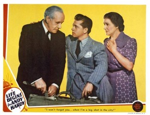 Life Begins For Andy Hardy Lobby Card Lewis Stone Mickey Rooney Fa- Old Photo