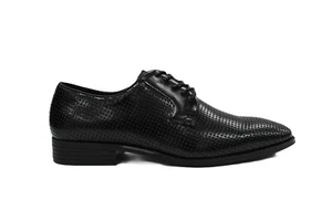 Zapatos de vestir para hombre Antonio Cerrelli negros imitación perforados con cordones 7053 - Imagen 1 de 6