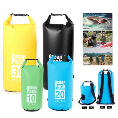 2L-30LWasserfester Packsack Seesack Wasserdichte Trockentasche Aqua Bag Camping - Bild 1 von 4