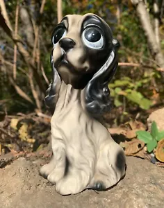 Cachorro de cerámica vintage de mediados de siglo ojos grandes - Nanco Boston MA. - Imagen 1 de 7