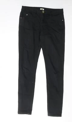 Pantalones de mezclilla ajustados de algodón negros Pimkie para mujer talla 10 cremallera regular Foto 1 de 4