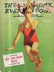 1941 Saturday Evening Post August 9 Swimmer; Robert Capa;Dog that chased the KKK - Picture 1 of 1