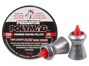 JSB PREDATOR POLYMAG 200 Count POINTED 5.5mm .22 Caliber Premium Airgun Pellets - Picture 1 of 2