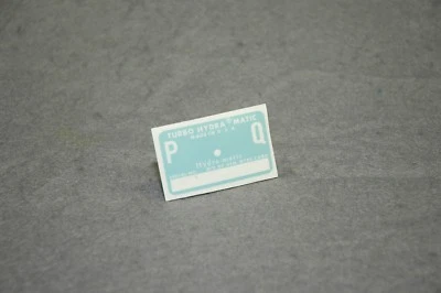 Pontiac Firebird & GTO 1967 HO & RAM AIR Turbo Hydramatic 400 calcomanía "PQ", azul Foto 1 de 3