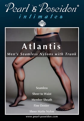 Atlantis - Men's Seamless Sheer Pantyhose with Nylon Member Sheath - Image 1 of 4