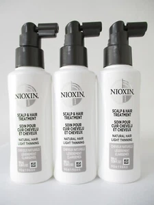 Nioxin Scalp Treatment System 1 Normal & Thin Hair 3.38 oz (unboxed) 3 Pack - Picture 1 of 2