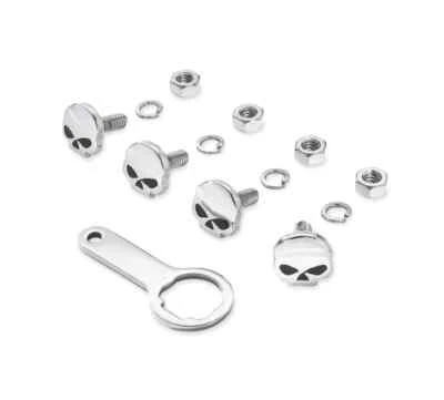 Placa de licença HARLEY-DAVIDSON SKULL WILLIE G HARDWARE SOFTAIL TOURING - Imagem 1 de 4