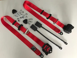Automatik Sicherheitsgurt ROT Set=2 Stück für BMW E10 02 er und BMW E9 NEU - Bild 1 von 8