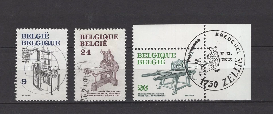 BELGIUM 1988 printers  fine used 2309/11 - Image 1 of 1