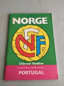 1979 NORWAY V PORTUGAL EUROS EUROPEAN QUALIFYING QUALIFIER GROUP 2 PROGRAMME VGC - Picture 1 of 5