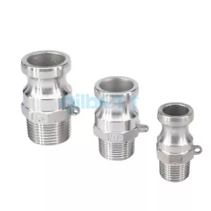 Connettore Camlock 1/2"-3" BSP maschio 304 inox tipo F attacco rapido scanalatura - Foto 1 di 21