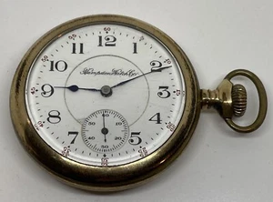 HAMPDEN POCKET WATCH / Wm McKinley Canton Ohio / 16s 1913 17 Jewels Does Not Run - Picture 1 of 19