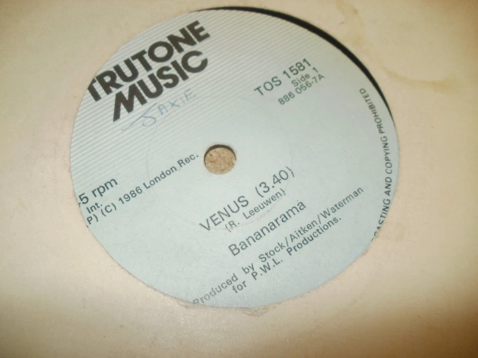 BANANARAMA- VENUS VINYL 7" 45RPM P TRUTONE LABEL - Image 1 of 1
