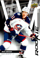 KENT JOHNSON RC 22-23 UPPER DECK BLACK VICTORY ROOKIE SP CARD # V-6 UD 2022-23
