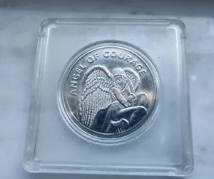 AngelStar ANGEL OF COURAGE Silver Tone Lion Sheep Courage Coin Philadelphia Mint - Picture 1 of 7