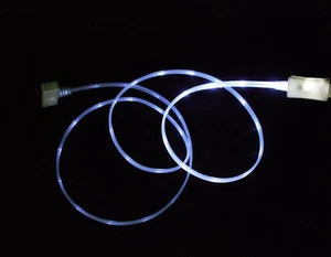 Cable de carga de datos/sincronización LED blanco iluminado para iPhone 4 (30 pines dock - USB) - Imagen 1 de 3
