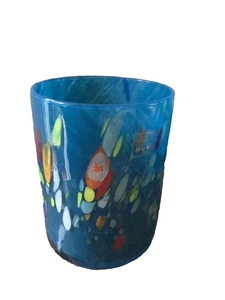Murano Teelicht Millefiori Trinkglas Glas  kleine Vase NEU - Bild 1 von 6