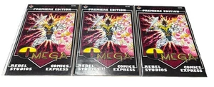 Lot Of 3 Omega #1 (1987, Rebel Studios) by  Tim Vigil Rare HTF Comic Express - Picture 1 of 5