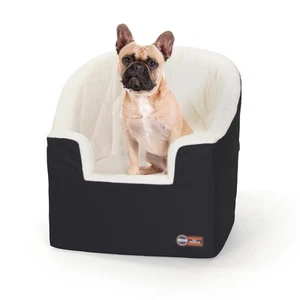 Bucket Booster Dog Car Seat - Seat Belt Secured, 2 Safety Leashes, Washable C... - Picture 1 of 9
