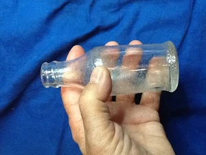 H.J.HEINZ ANTIQUE BOTTLES CLEAR SMALL 5.5" (PAIR) CRACKLE GLASS 082723H - Picture 1 of 5