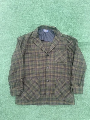 Pendleton Jacket Sport Coat Mens Medium Tartan Plaid Green Wool Vintage Outdoor - Image 1 of 4