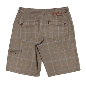 O’Neill Rover Dress Plaid Shorts 33 – Brown Glen Check Tailored Surf Utility - Picture 1 of 12