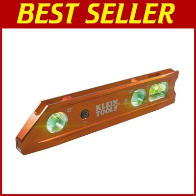 High-Visibility 9-Inch Lighted Torpedo Level with Multiple Angle Readability - Image 1 of 4