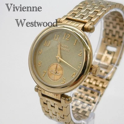 Vivienne Westwood Watch Quartz Gold Round Unisex Orb Logo Timepiece - Image 1 of 4
