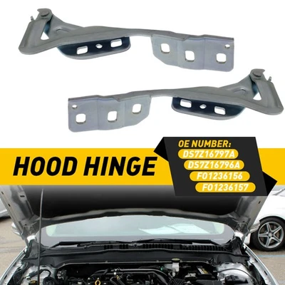 Hood Hinges Driver Passenger Side for 2013-2020 Ford Fusion Left Right Pair - Image 1 of 4