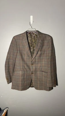ETRO Mens Blazer 52/42R Suit Jacket 100% WOOL Plaid Made In Italy - Image 1 of 4